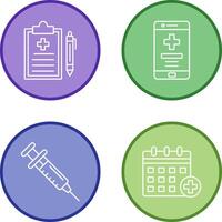 Medical Record and Medical App Icon vector