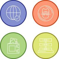 Internet and Spy Icon vector