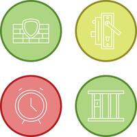 Firewall and Door Handle Icon vector