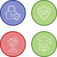Secure and Education Icon vector