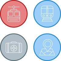 Cable car and Train Icon vector