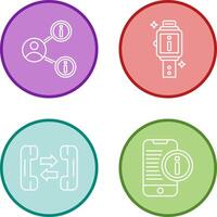 share and smartwatch Icon vector