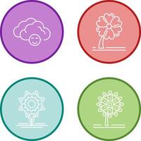 Cloudy and Clover Icon vector