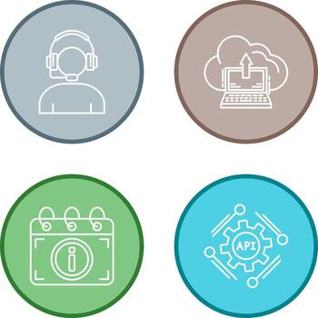 Helpline and backup Icon vector