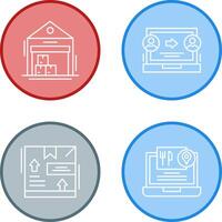 warehouse and delivery Icon vector