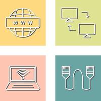 Sharing Systems and World Wide Icon vector