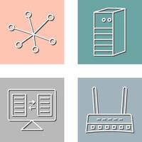 Internet and Server Network Icon vector