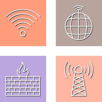 señal en usuario y global señales icono vector