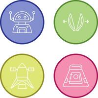 robot and playload Icon vector