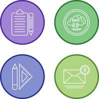 clipboard and cloud data Icon vector