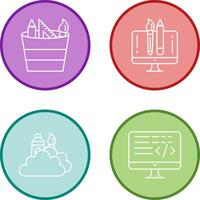 graphic tools and creative design Icon vector