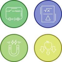 Electrical Circuit and Formula Icon vector