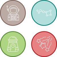 big dipper and astronaut Icon vector