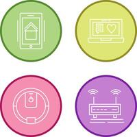 Smart Phone and Chat and Laptop Icon vector