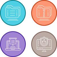 Folder and Compressed Icon vector