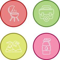 Bbq and First Aid Icon vector