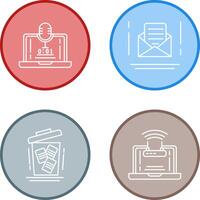 Voice Recorder and Email Icon vector