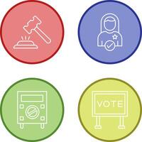 Gavel and Candidate Icon vector