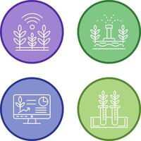 Wheat and Sprinkler Icon vector