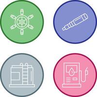 Ship Wheel and Binocular Icon vector