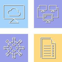 Cloud Systems and Connected Icon vector