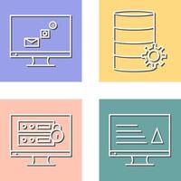 digital marketing and database management Icon vector