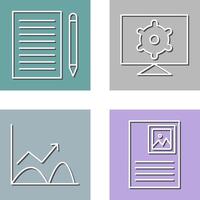 write feedback and computer settings Icon vector