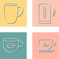 mug and kettle Icon vector