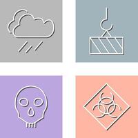 rain and heavy machinery Icon vector