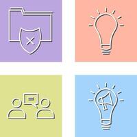 vulnerable folders and innovatives idea Icon vector