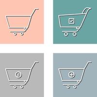 empty cart and confirm order Icon vector