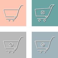 empty cart and confirm order Icon vector