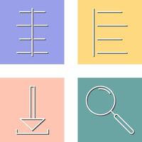 center align and left align Icon vector