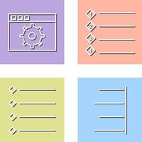settings and numbered lists Icon vector