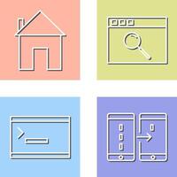 homepage and browser Icon vector