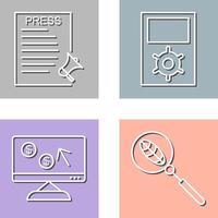 Press Releases and Management Icon vector