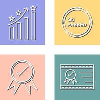 Reputation Management and QC Passed Icon vector