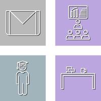 e mail and class Icon vector