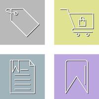 tag and cart Icon vector