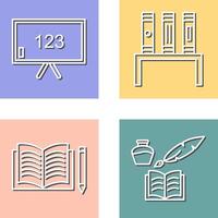 Classroom Board and Bookstand Icon vector