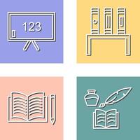 Classroom Board and Bookstand Icon vector