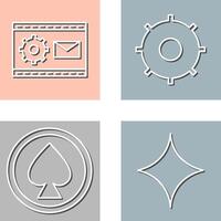 Blogging Service and Setting Icon vector