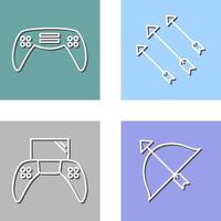 Gaming Console and Arrows Icon vector