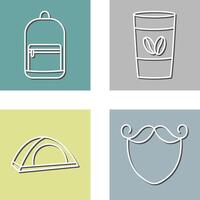 Backpack and Coffee Icon vector