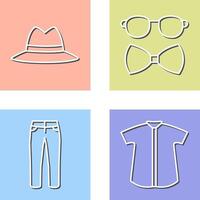 Hat and Hipster Style Icon vector