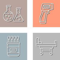 Flask and indicator Icon vector