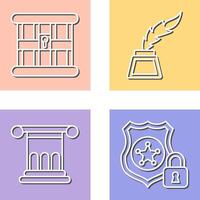 Jail and Inkwell Icon vector