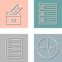 Casting Vote and Ballot Paper Icon vector