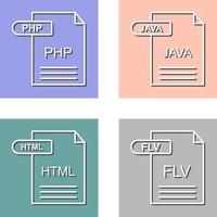 PHP and Java Icon vector