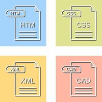 HTM and CSS Icon vector
